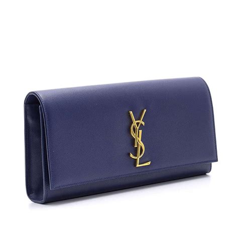 ysl clutch blue|saint laurent evening clutch.